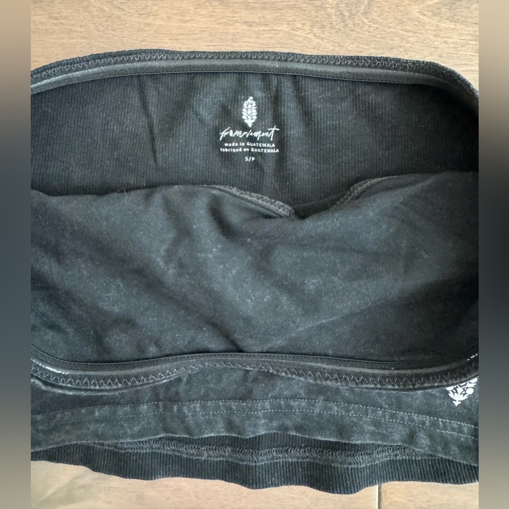 Free People Black Mineral-Wash Tube Top - Picture 5 of 9